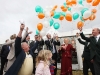 Simon Coveney TD Minister for Agriculture, Marine & Food with Anna May McHugh NPA Managing Director and NPA chairman James Sutton at Cardenton, releasing 80 balloons to mark the 80th anniversary of the championships at Athy Monday 5 September for the launch of the National Championships to be held 20 to 22 September next at Athy.Picture: Alf Harvey, supplied form NPA.